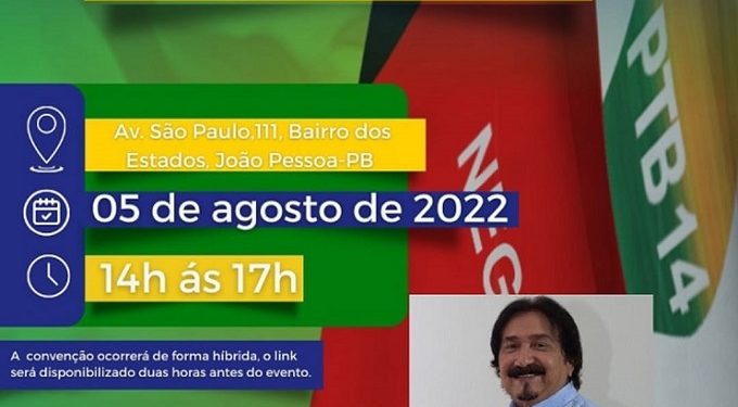 Pré-candidato a deputado federal confirma presença na convenção do PTB nesta sexta-feira