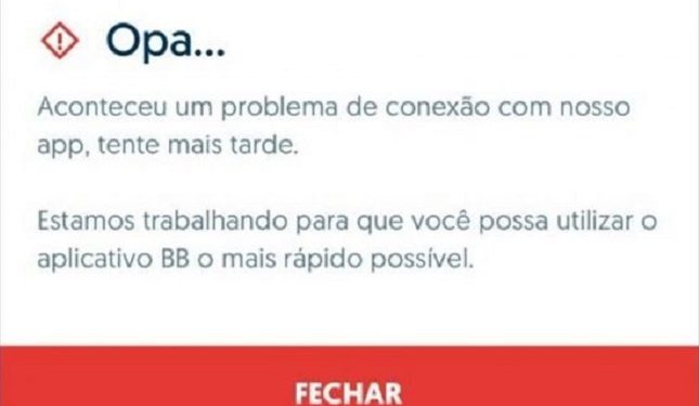Clientes do Banco do Brasil enfrentam problemas de conexão no aplicativo