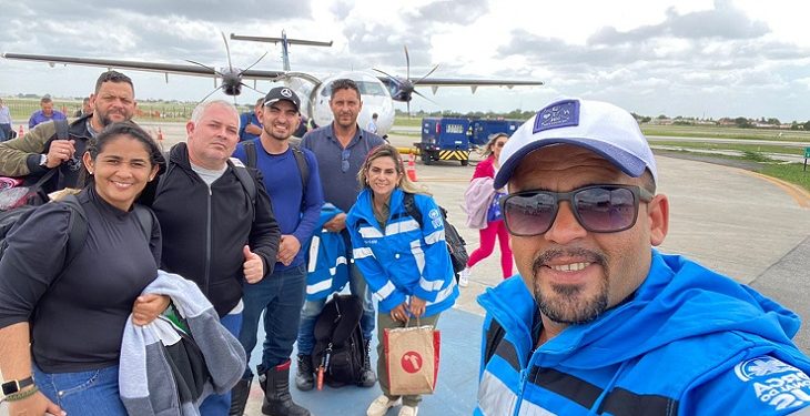 Após participação em Força Tarefa na aldeia Yanomami, enfermeiros paraibanos chegam ao Aeroporto Castro Pinto