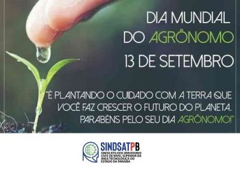 SINDSAT-PB parabeniza categoria pela passagem do Dia Mundial do Agrônomo