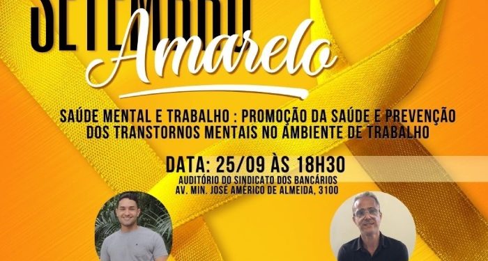 SETEMBRO AMARELO: Secretaria de Saúde de João Pessoa realiza Mesa Temática  sobre Saúde Mental