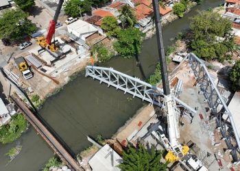 Iniciada instalação de nova ponte que ligará os bairros de Manaíra e São José em João Pessoa