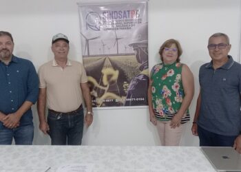 Posse de Petrônio Gondim e diretoria do SINDSAT-PB contou com a presença de dirigentes sindicais paraibanos