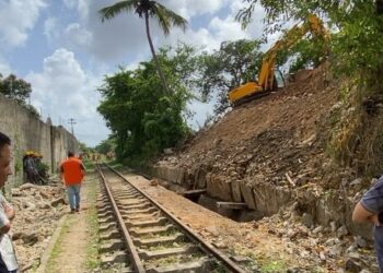 Após vistoria, Defesa Civil mantém fechado trecho da linha férrea entre as estações João Pessoa e Mandacaru