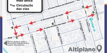 Implantação de novo binário facilita tráfego ao acesso recém construído entre o Altiplano e a UFPB